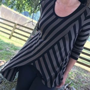 Striped tunic top